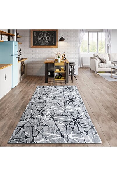 OEM Grey and Black Non-Slip Rug , Abstract, Polyester, 150 x 230 cm