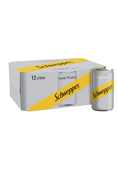 Schweppes علب مياه غازية سعة 150 مل - (عبوة من 12 علبة)