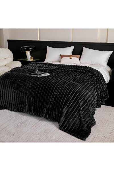 JOJO HOME Fluffy cocolino blanket, ribbed pattern, 200x230cm
