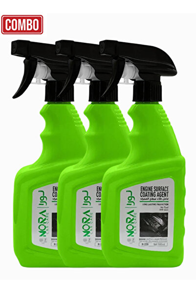 Nora مجموعة كومبو للعناية بالسيارات، 3 قطع، طلاء سطح المحرك N-228 – 500 مل، و...