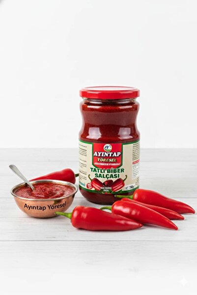 HASAYİNTAP Tatlı Biber Salçası-antep Güneşiyle Kurutulmuş (700gr) %100 Doğal ...