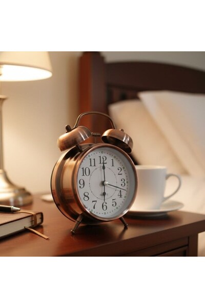 BY NEVSER ® Nostaljik Çalar Saat – Retro Tasarım, Sessiz Akan Mekanizma, Yüks...
