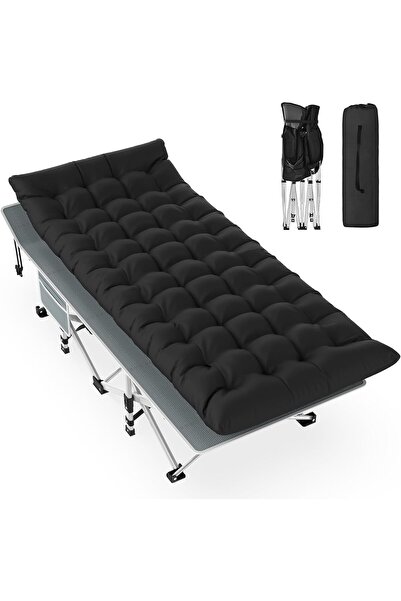 Sumkyle سرير تخييم للبالغين، سرير محمول شديد التحمل مع مرتبة، أسرة نوم مبطنة ...