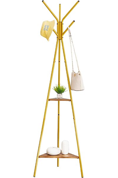 JZS HEITAOA Coat Rack Freestanding, Hall Tree with 2 Shelves, Clothes Rack fo...
