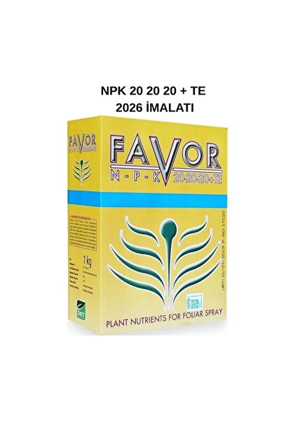 Favor DOKTOR TARSA Npk 20-20-20 Te Harmanlanmış Yaprak Gübresi 1kg