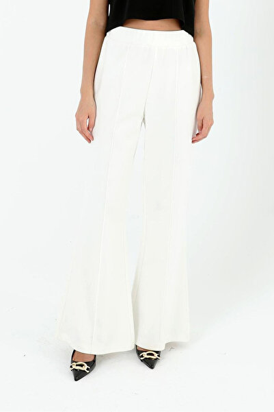 Sentez بنطلون بانيغا محبوك للنساء واسع الأرجل - إكرو