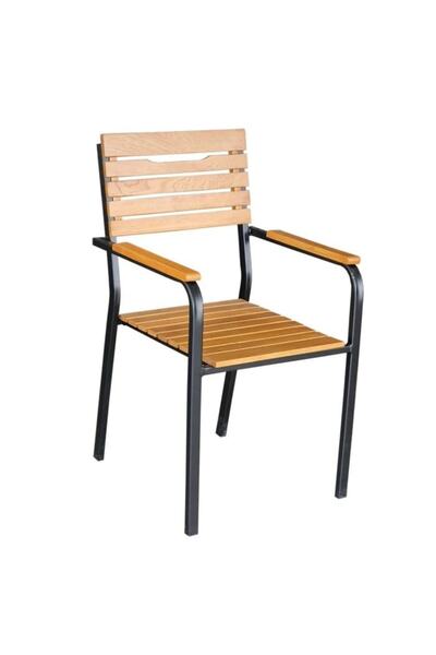 DacEnergy Scaun gradina DacEnergy(C), metal si lemn de frasin, cu brate, rezi...