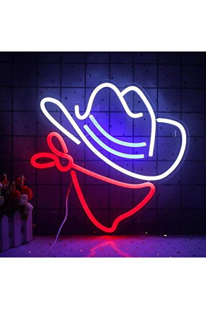 Slasa Hat Scarf LED Neon Sign with 6 mm Acrylic Base Winter Decor 40x40 cm