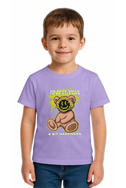 SEDİRLİ Tricou unisex pentru copii Teddy Bear cu imprimeu bumbac bucăți din b...