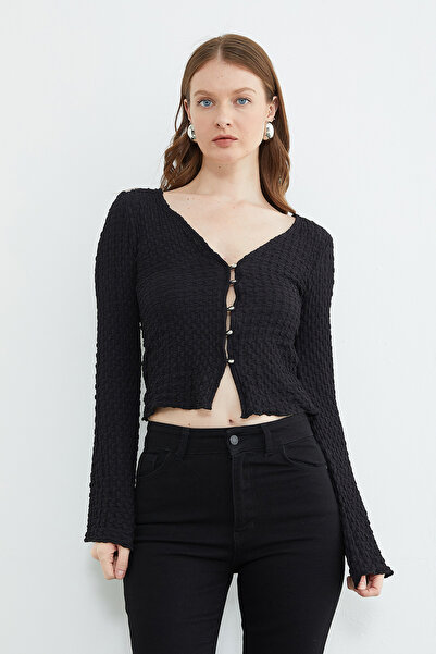 Fulla Moda Spanish Sleeve Wrapping Fabric Cardigan