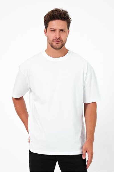 SEDİRLİ Unisex Unprinted Oversized Large T-Shirt Cotton Pieces Combed Cotton ...