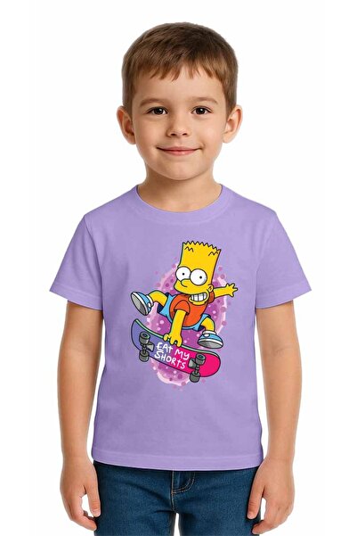 SEDİRLİ Unisex Simpson με τύπωμα Παιδικό μπλουζάκι από χτενισμένο βαμβακερό ύ...