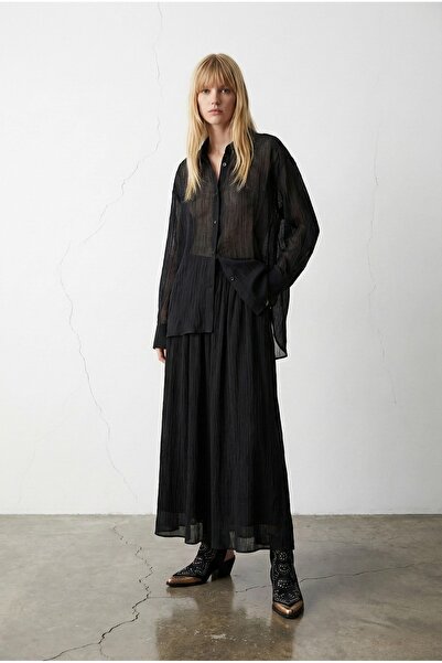 Quzu Women's Skirt Etk01365 Black