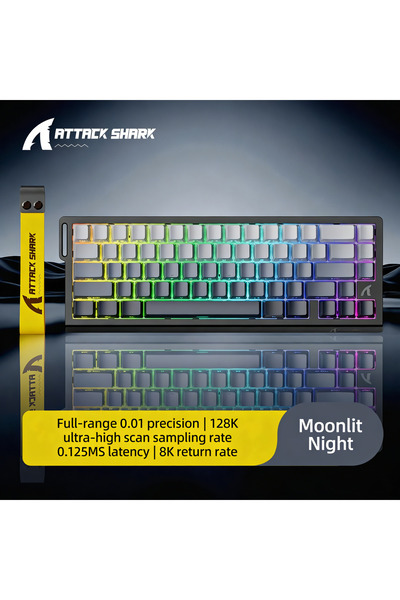 Attack Shark X68 HE 8000Hz Rapid Trigger Keyboard, 0.01mm RT Accuracy Wired G...