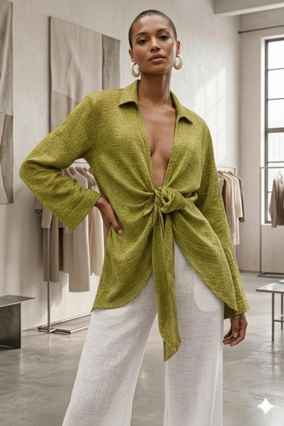 H&E LUXURY DESIGN Women's Bohemian Kimone Shirt