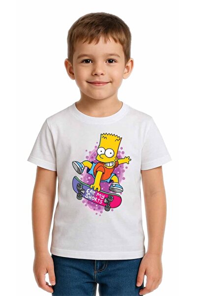 SEDİRLİ Unisex Simpson με τύπωμα Παιδικό μπλουζάκι από χτενισμένο βαμβακερό ύ...