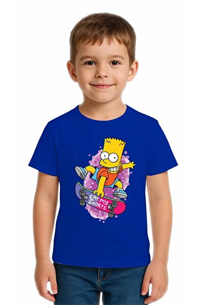 SEDİRLİ Unisex Simpson με τύπωμα Παιδικό μπλουζάκι από χτενισμένο βαμβακερό ύ...