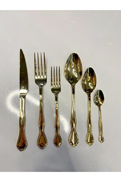 Dame Marie VİKON TİTANYUM GOLD 6 KİŞİLİK 36 PARÇA ÇATAL KAŞIK BIÇAK SETİ