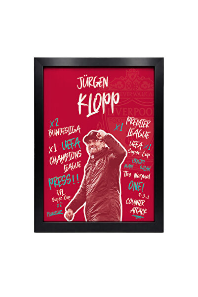 KAYNOCK Jürgen Klopp Poster Tablo Siyah Çerçeve