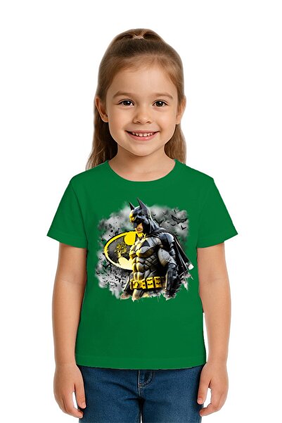 SEDİRLİ Tricou unisex pentru copii Batman cu imprimeu bumbac bucăți din bumba...