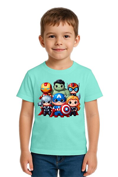 SEDİRLİ Tricou unisex Hulk Captain America Iron Man cu imprimeu pentru copii ...