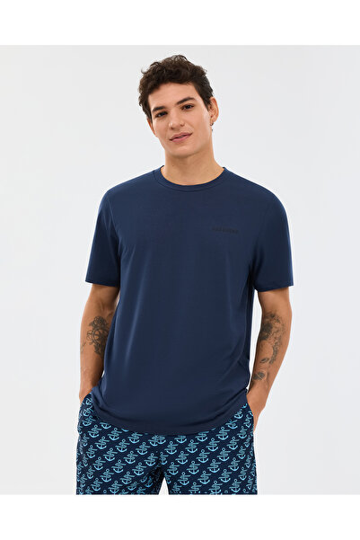 SKECHERS Organic Coll. M Short Sleeve T-Shirt Erkek Lacivert Tshirt S241166-0505
