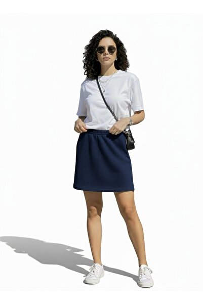 LYVEAN Three Thread Above Knee Combed Cotton Skirt