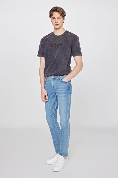 WRANGLER Ελαστικό τζιν τζιν παντελόνι Texas Slim Fit κανονικής μέσης