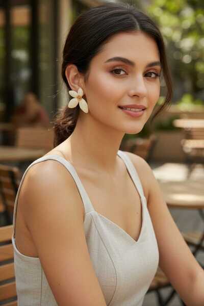 Aware Time Colorful Straw Flower Earrings