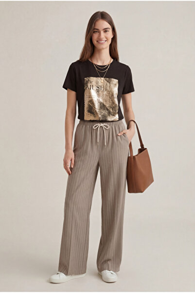 Cortigiani Striped cotton viscose bottom