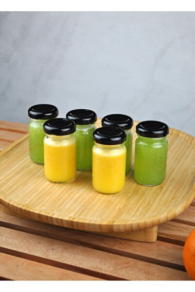 Qualitev 6 Pieces Transparent Glass Shot Detox Bottle 67 ml Leak-Proof Mini J...