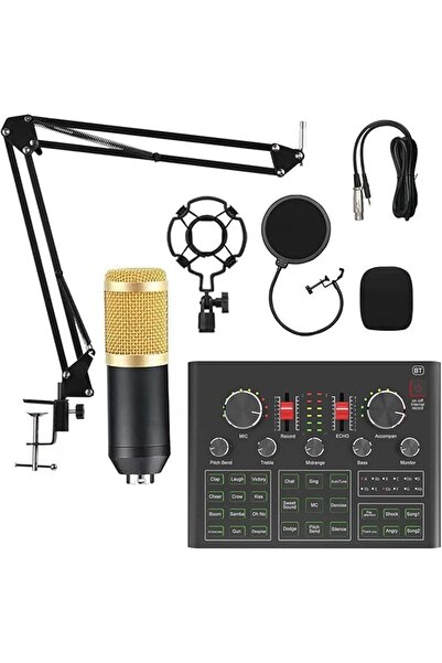 Arabest BM-800 Condenser Microphone Bundle,Mic Kit with Live Sound Card