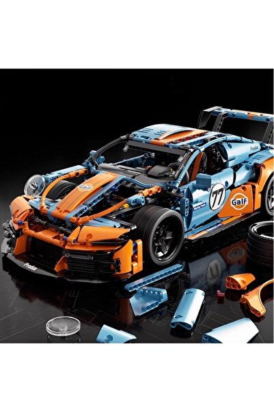Star Porsche 911 Gulf Oil toy car, 1:14 diorama, LED lighting, multi-colored ...