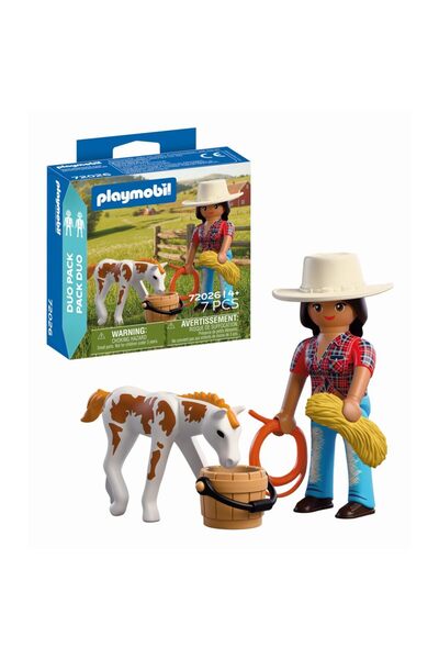 Playmobil Set 2 figurine calareata si manz