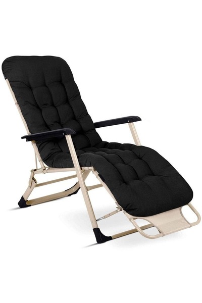 DacEnergy Sezlong de gradina pliabil cu perna DacEnergy(C), usor de curatat, ...