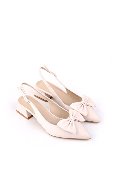 Walkenzo Mr150 Women's Bow Tie 4.5 cm Heeled Shoes