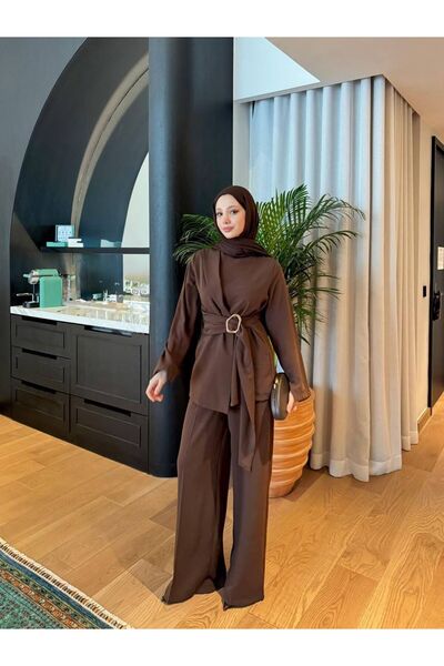 Bak'ap Premium Modal Accessory Blouse Pants 2-Piece Hijab Set