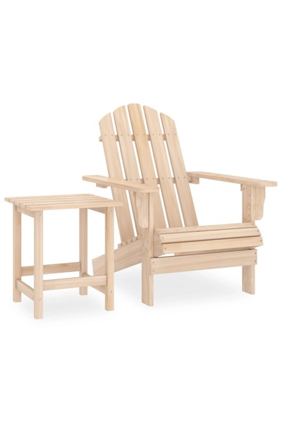 Concept Scaun de grădină Adirondack cu masă, lemn masiv de brad