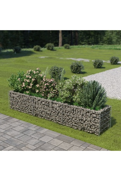 Concept Strat înălțat gabion, 270 x 50 x 50 cm, oțel galvanizat