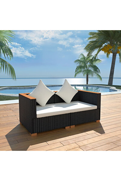 Concept Καναπές κήπου, μαύρος, πολυρατάν