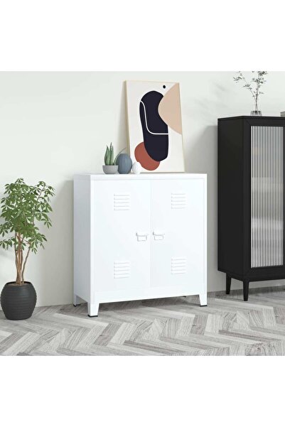 Concept Βιομηχανική αρχειοθήκη, λευκή, 90x40x100 cm, ατσάλινη