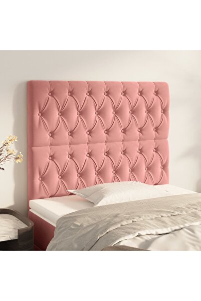 Concept Tăblii de pat, 2 buc, roz, 90x7x78/88 cm, catifea