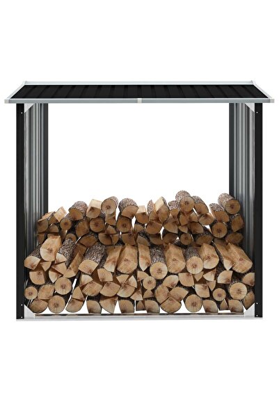 Concept Șopron depozitare lemne antracit 172x91x154 cm oțel galvanizat