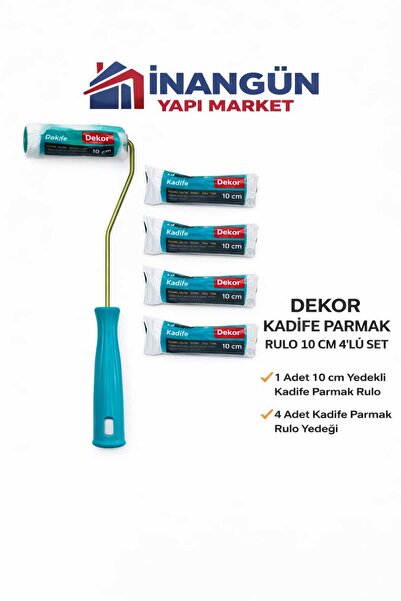 Dekor Velvet Finger Roller 10 cm + 4 Spare Parts