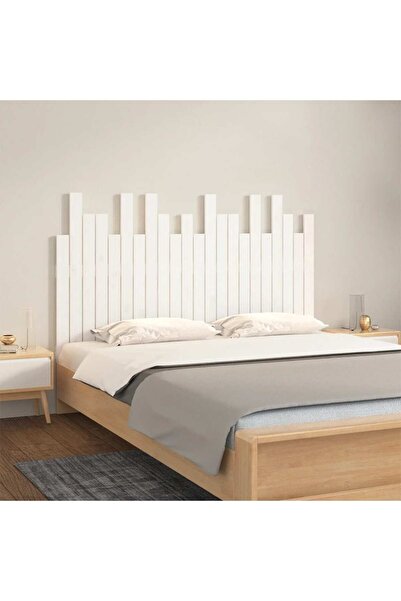 Concept Κεφαλάρι τοίχου, λευκό, 140x3x80 cm, μασίφ ξύλο πεύκου