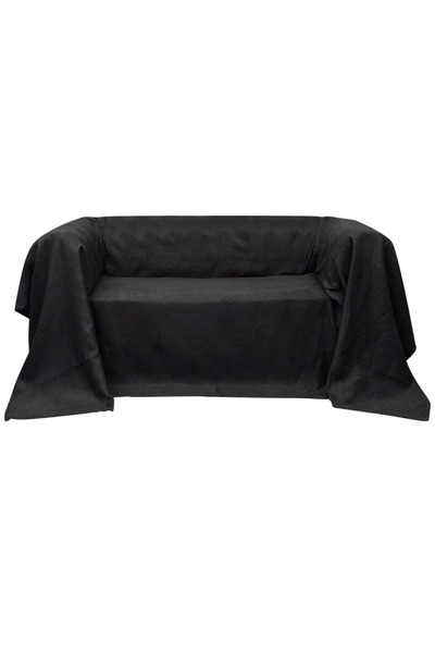 Concept Husă din velur microfibră pentru canapea, 270 x 350 cm, antracit