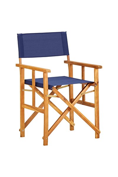 Concept Καρέκλα σκηνοθέτη, μπλε, μασίφ ξύλο ακακίας