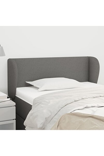 Concept Tăblie de pat cu aripioare gri închis 103x23x78/88 cm textil