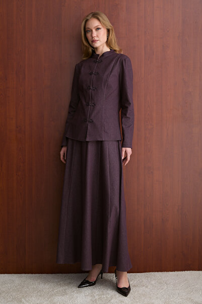 Melike Tatar Denim Skirt Suit 32-2767