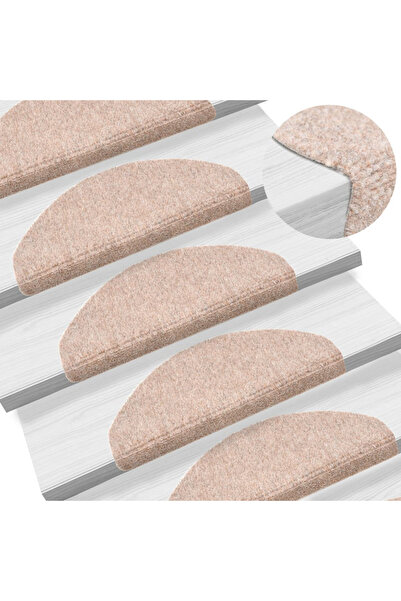 Concept Covorașe autocolante de scări, 15 buc, 65 x 21 x 4 cm, maro